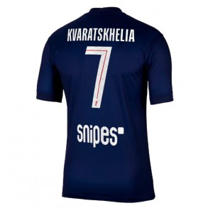 Fotbalové Dres Paris Saint-Germain Khvicha Kvaratskhelia #7 Domácí Oblečení 2025-26 Krátký Rukáv